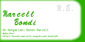 marcell bondi business card